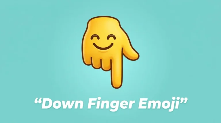 Down Finger Emoji