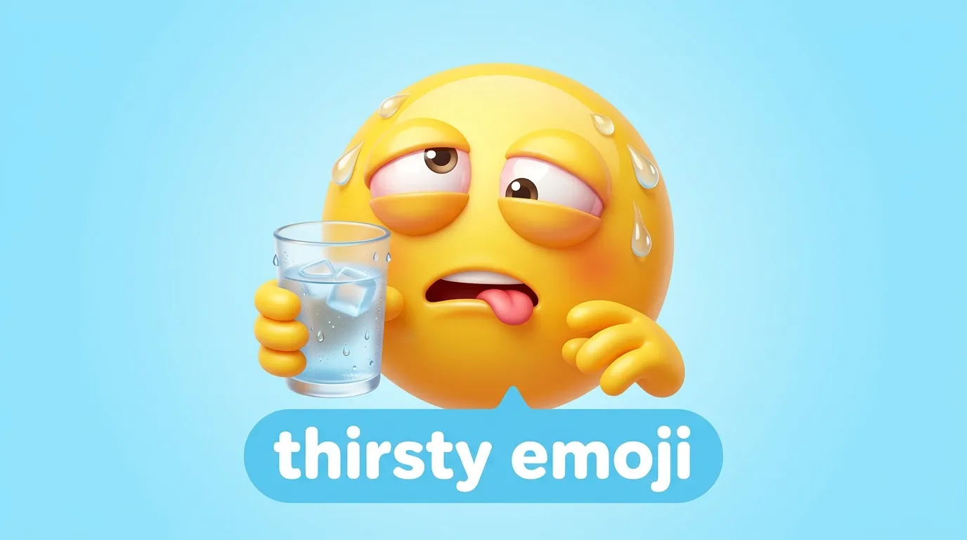 Thirsty emoji