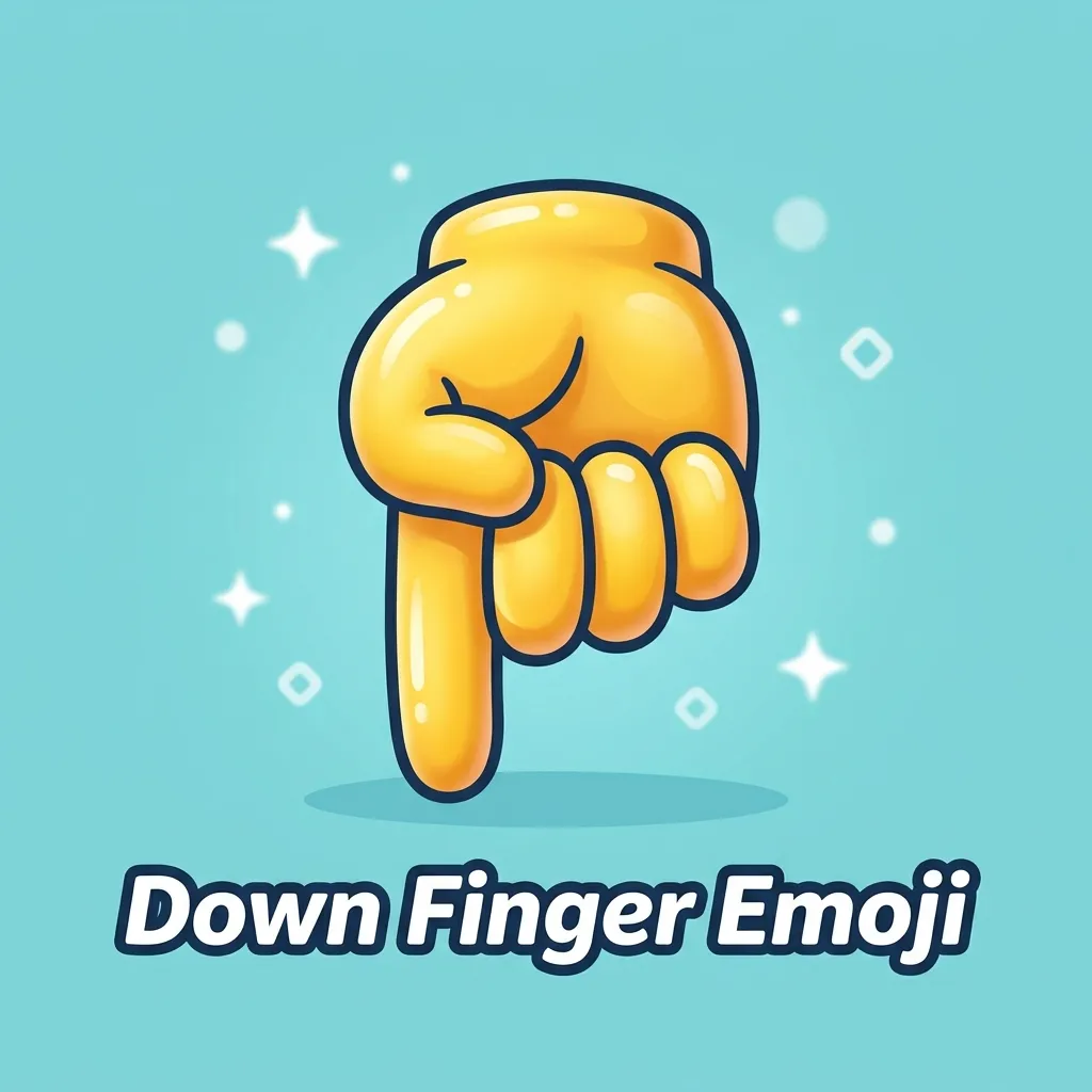 Trending down finger emoji in 2026
