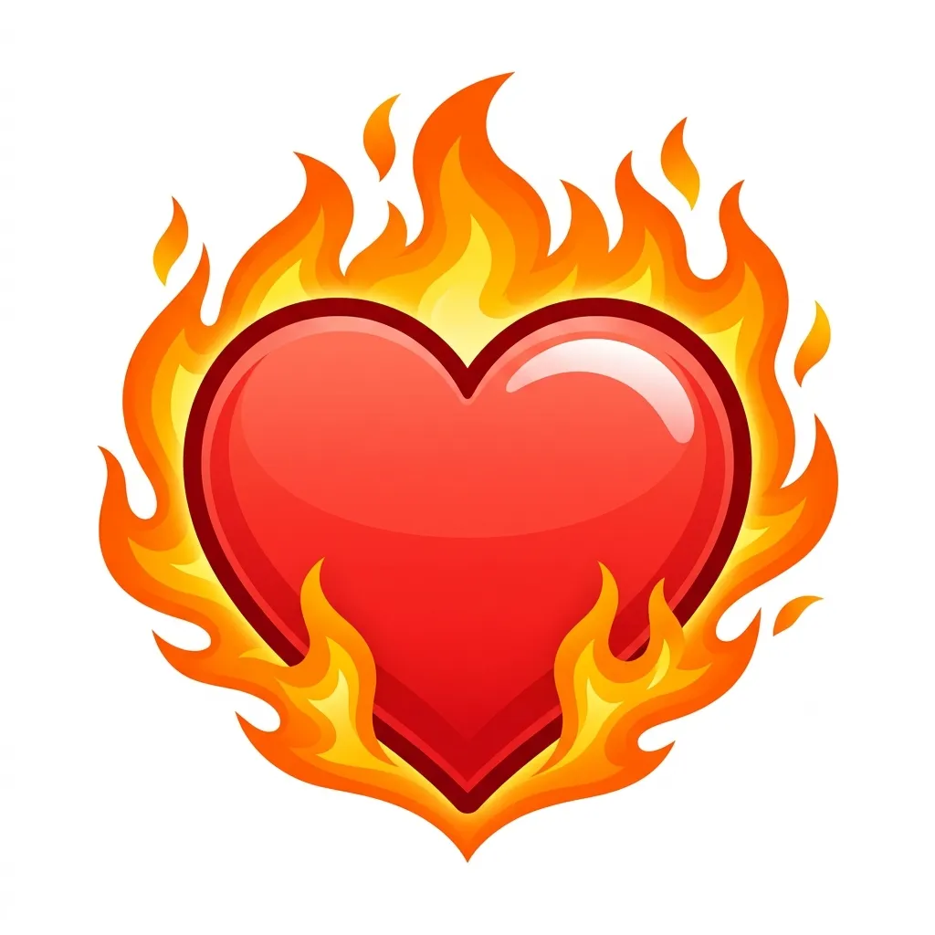 Trending fire heart emoji in 2026