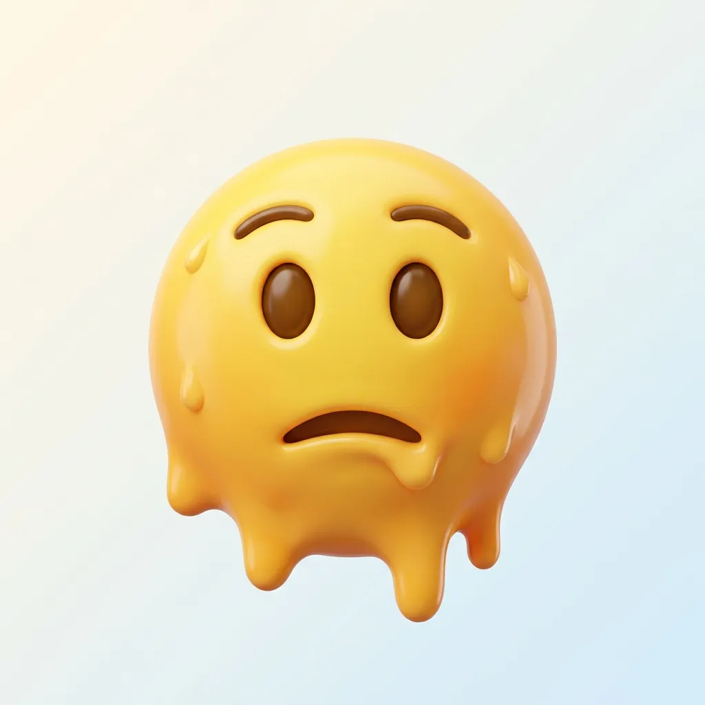 Trending melty face emoji in 2026