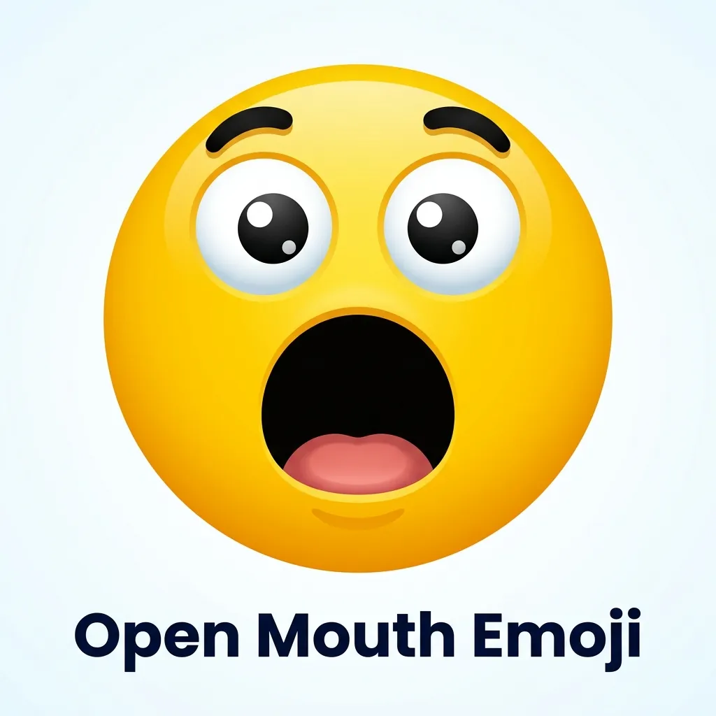 Trending open mouth emoji in 2026