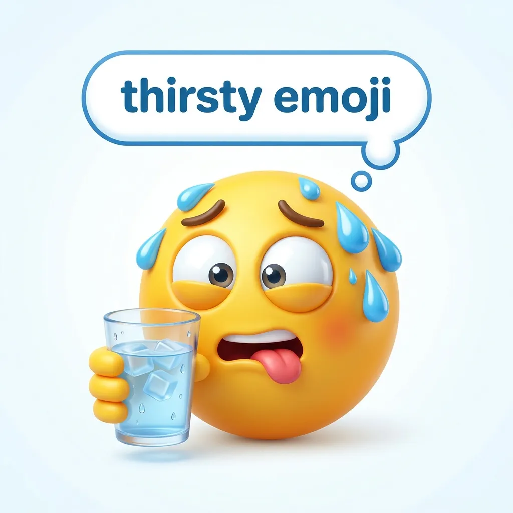 Trending thirsty emoji in 2026