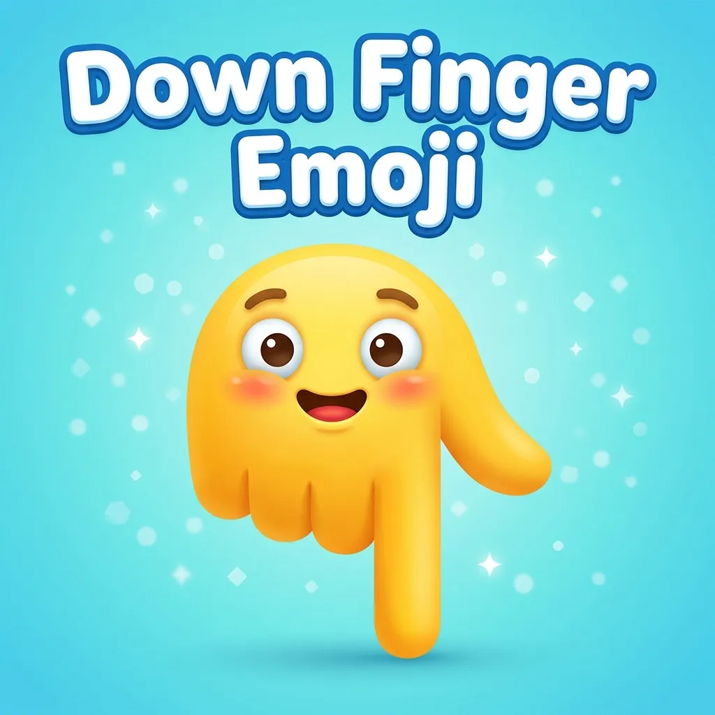 What do down finger emoji mean