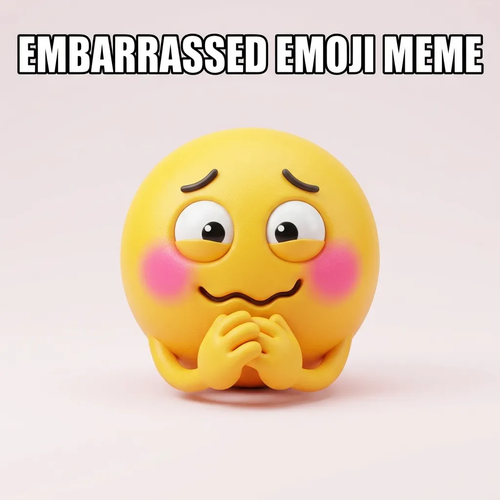 What do embarrassed emoji memes mean