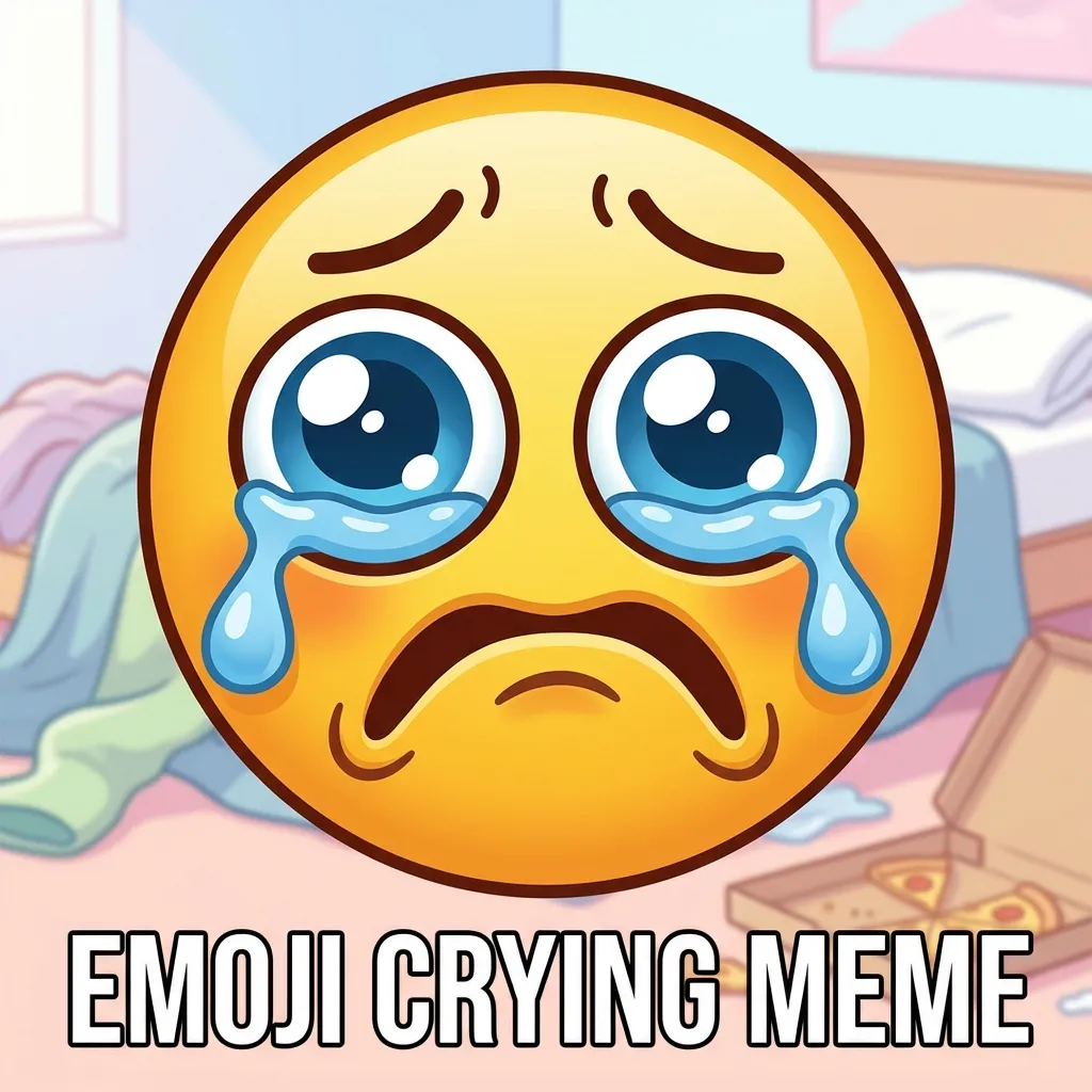 What do emoji crying meme mean