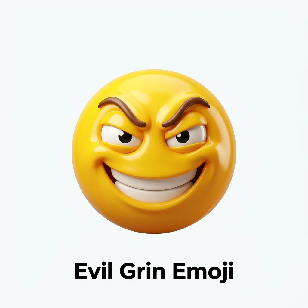 What do evil grin emoji mean