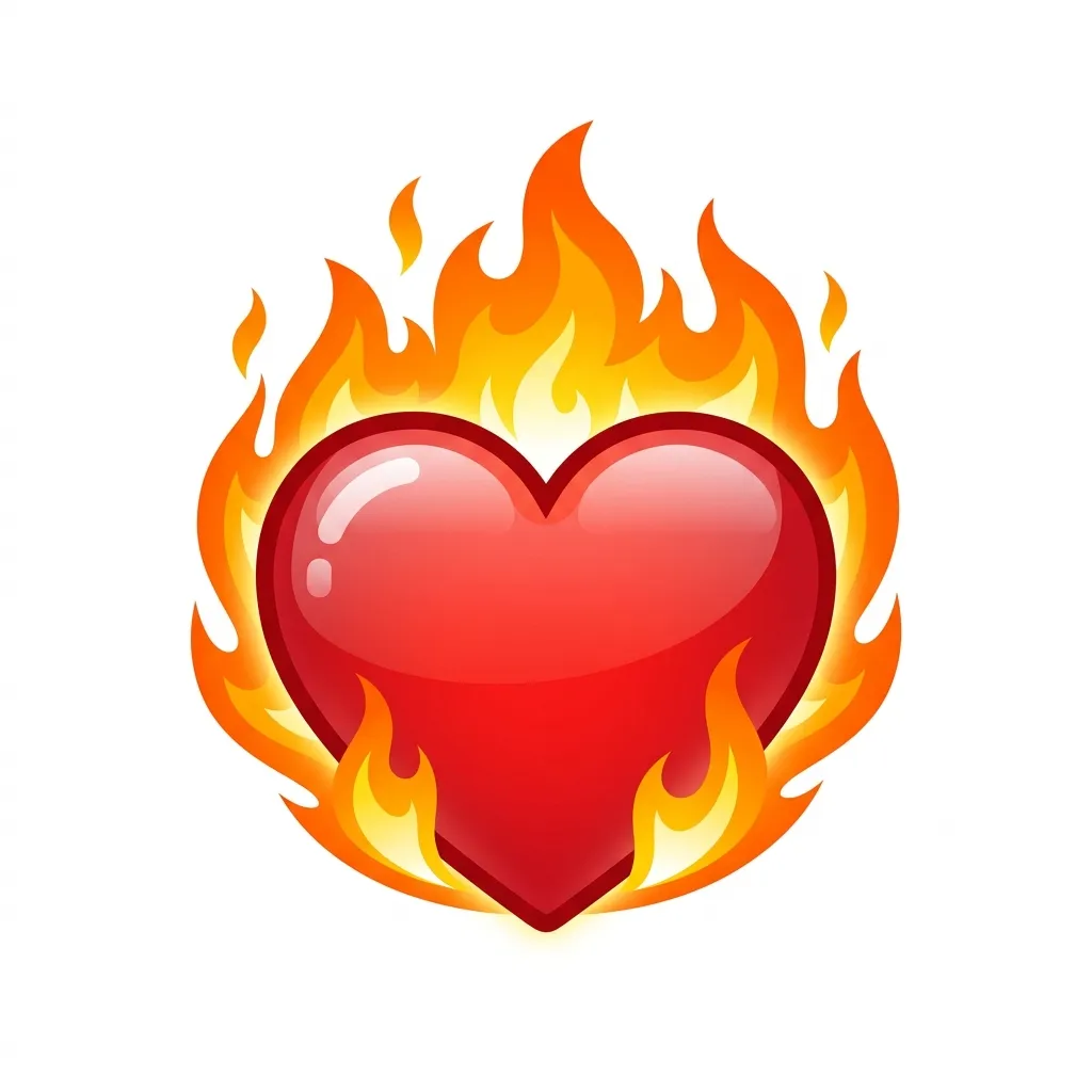 What do fire heart emoji mean