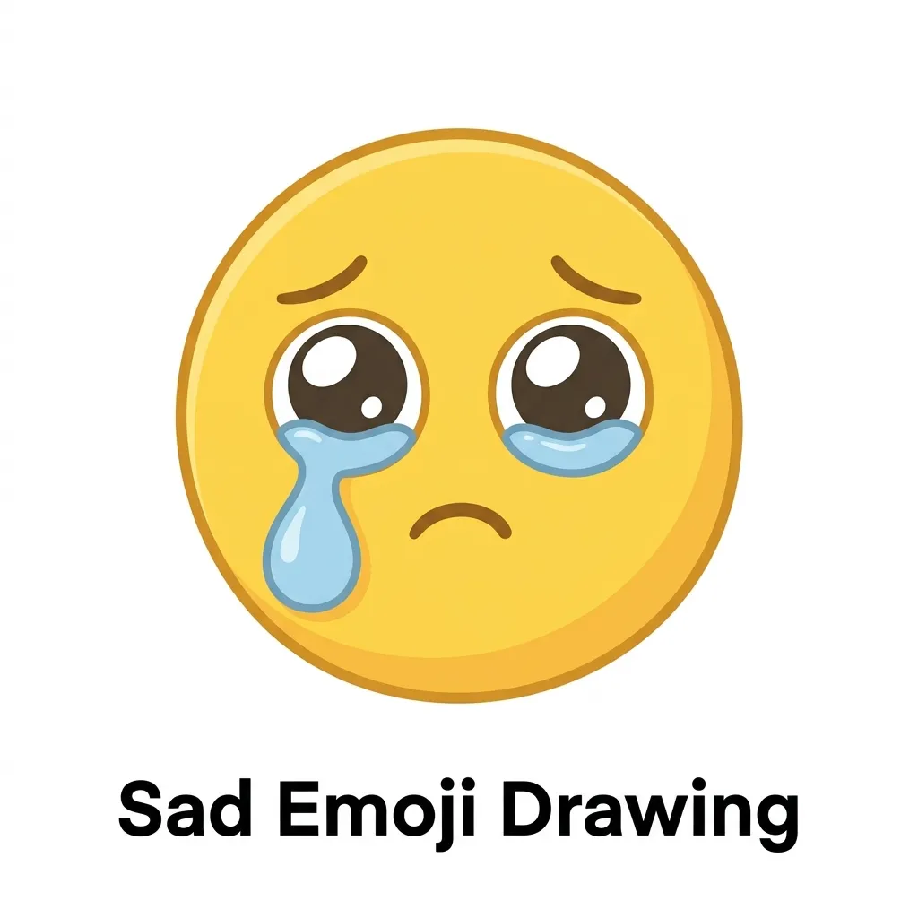 What do sad emoji drawing mean