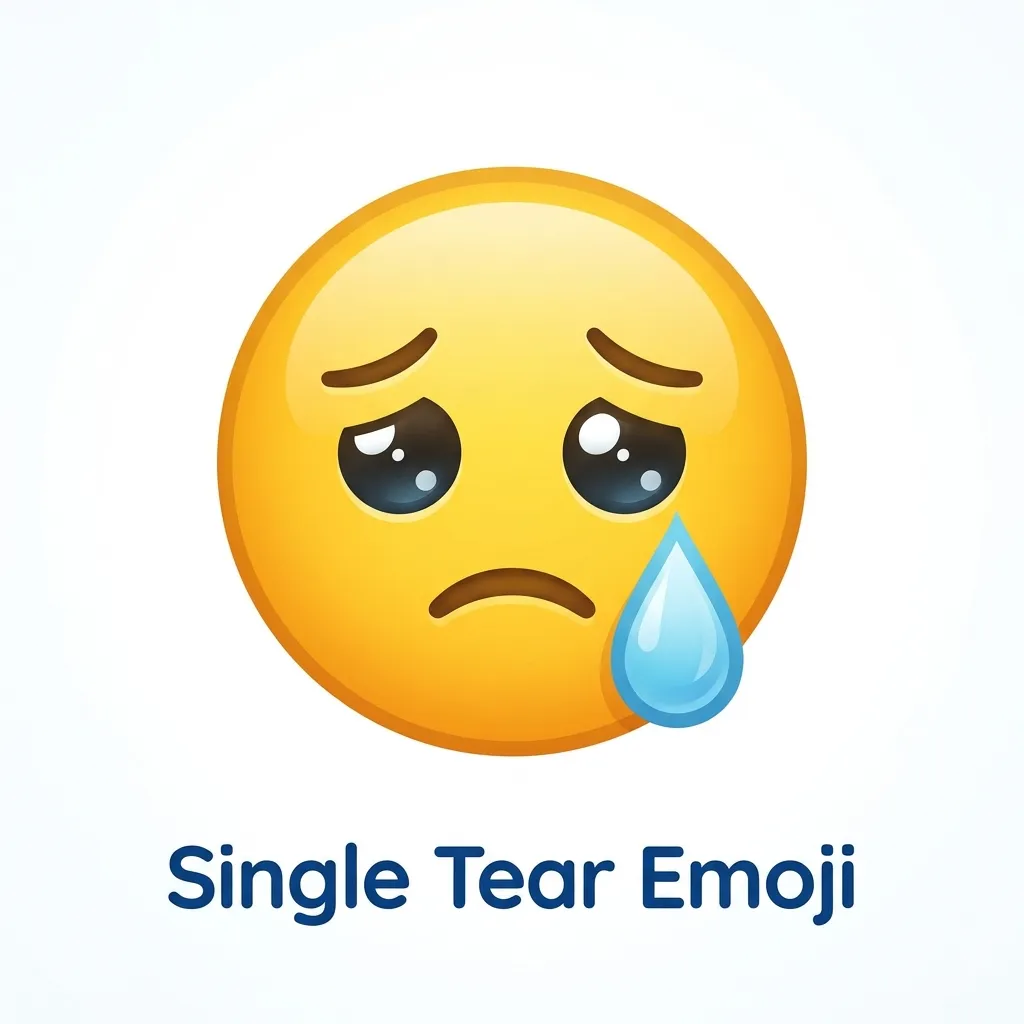 What do single tear emoji mean