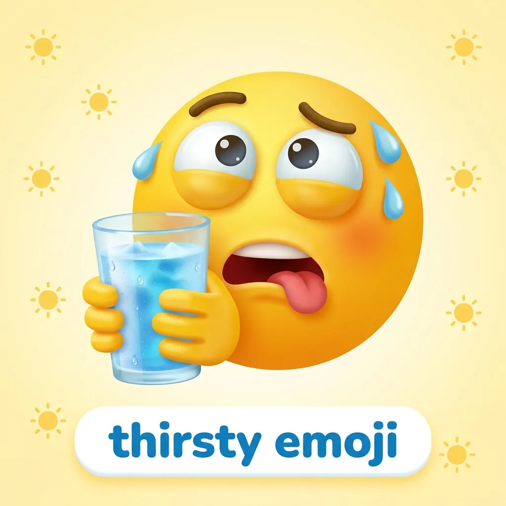 What do thirsty emoji mean