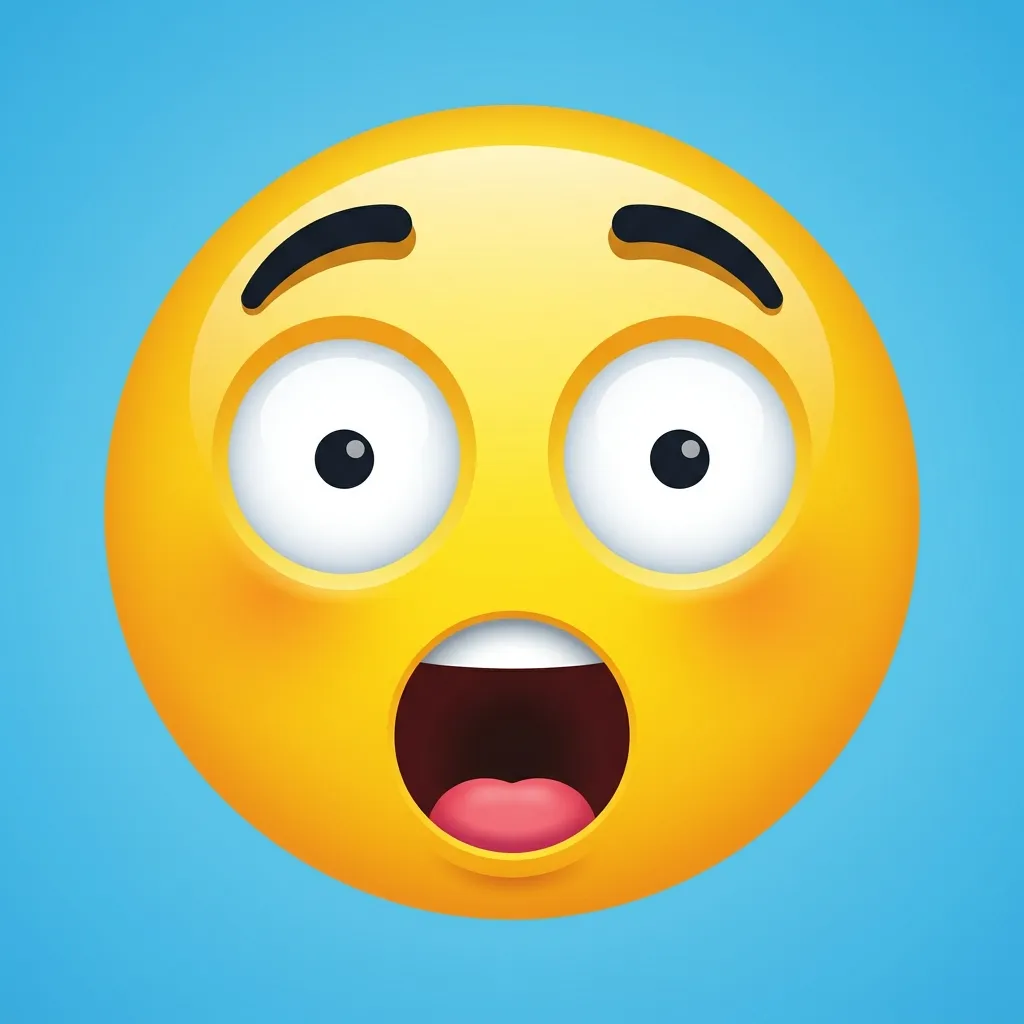 What does a shocked emoji face mean