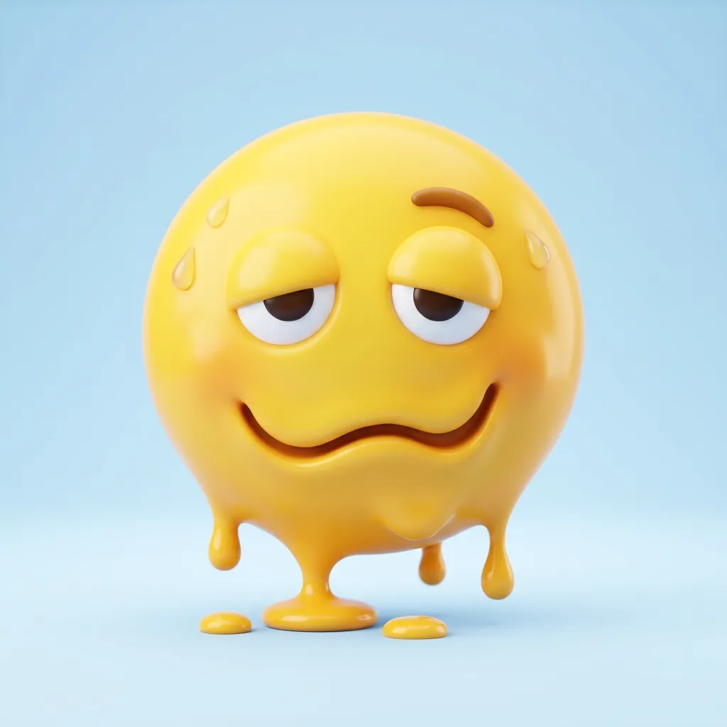 What does melty face emoji mean