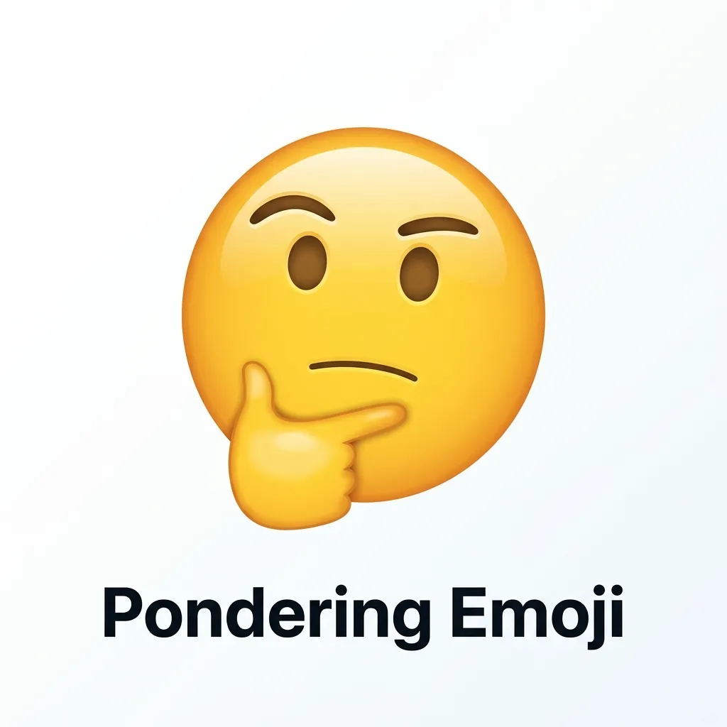 What does pondering emoji mean