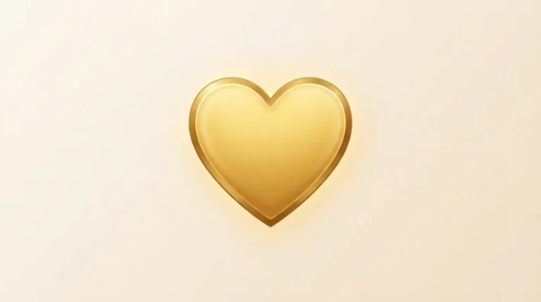 Gold Heart Emoji