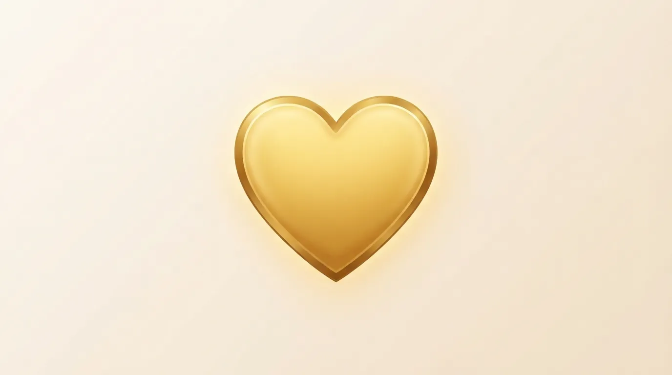 Gold Heart Emoji
