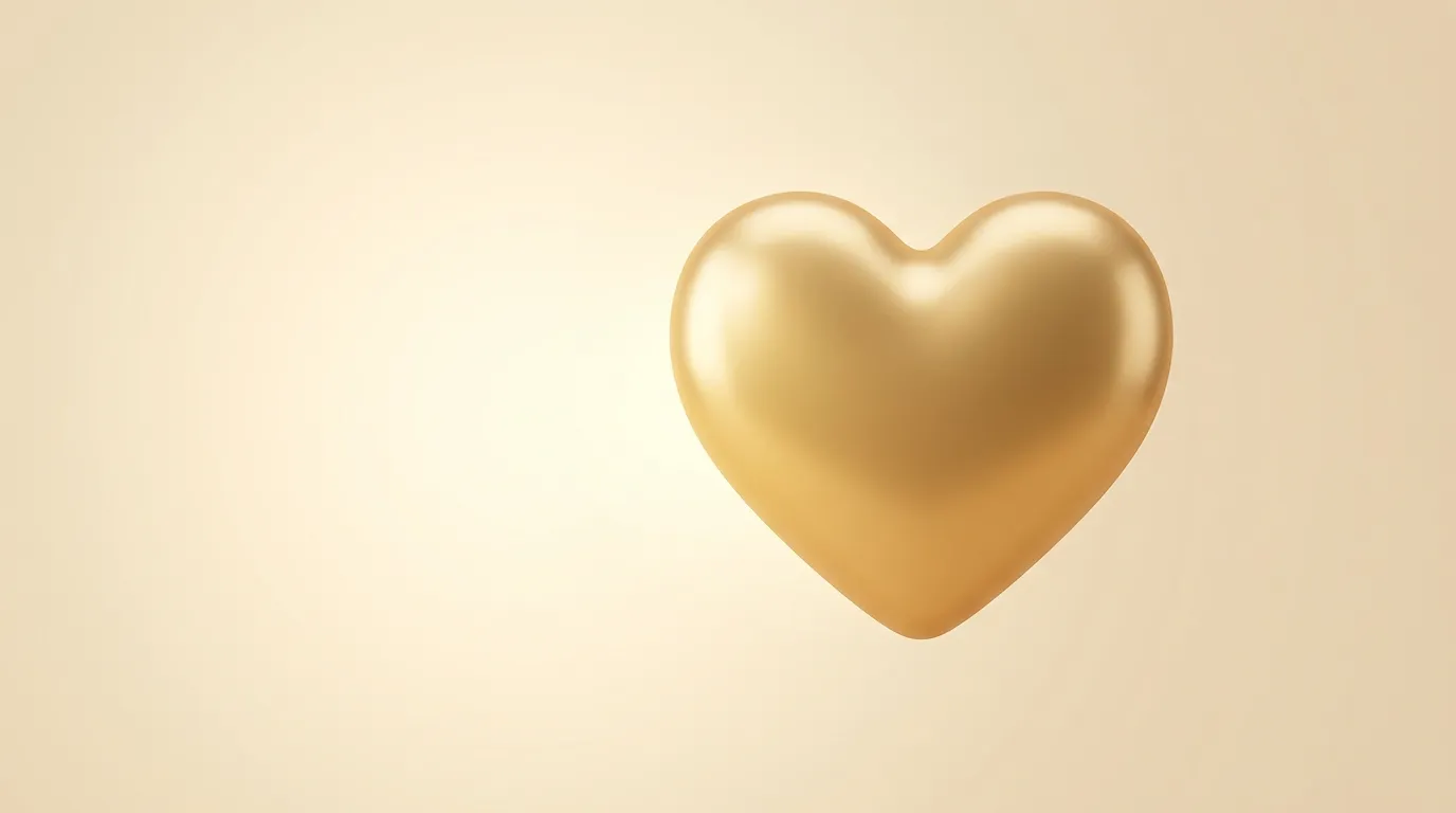 Gold Heart Emoji