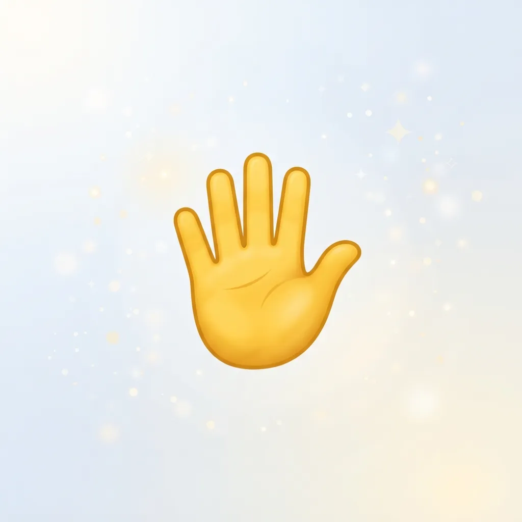 What do hand raised emoji mean?