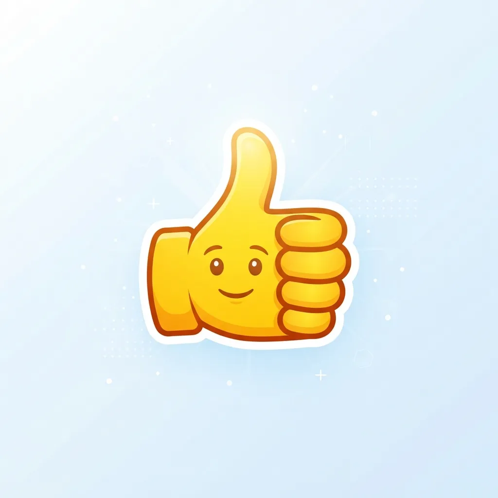 What do thumbs up emoji mean?